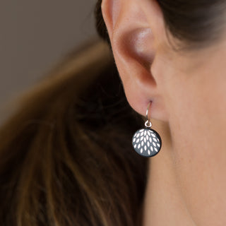 Boucles d'oreilles gouttes magiques argent &amp; noir