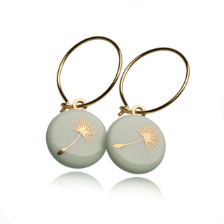 Dandelion Earrings Gold &amp; Mint