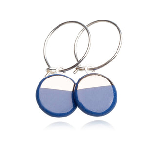 Boucles d'oreilles Sunrise Argent &amp; Bleu