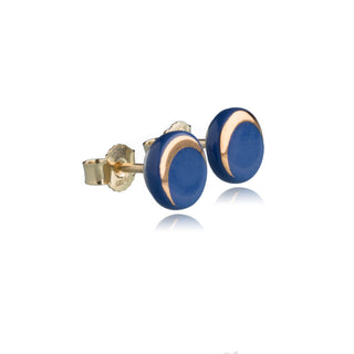 Ohrstecker Luna Gold & Blau