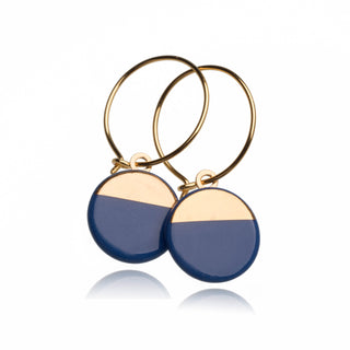 Boucles d'oreilles Sunrise Or &amp; Bleu