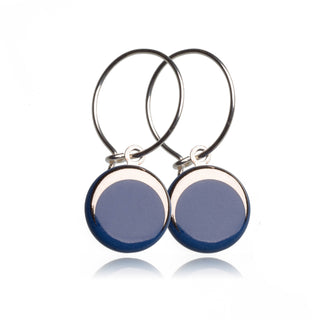 Boucles d'oreilles Luna Argent &amp; Bleu