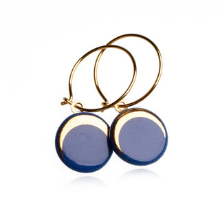 Boucles d'oreilles Luna Or &amp; Bleu