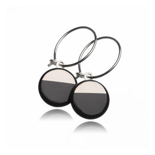 Boucles d'oreilles Sunrise Argent &amp; Noir