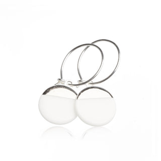 Boucles d'oreilles Sunrise Argent &amp; Blanc