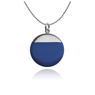 Collier Sunrise Argent &amp; Bleu