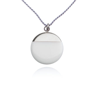 Collier Sunrise Argent &amp; Blanc