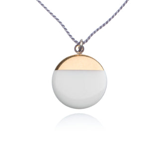 Collier Sunrise Doré &amp; Blanc