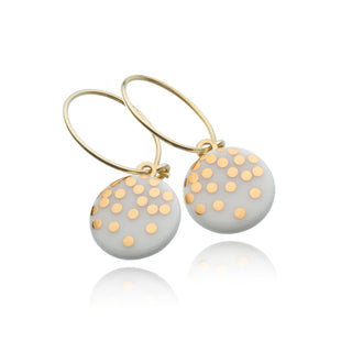 Boucles d'oreilles Gold Rain Or &amp; Blanc