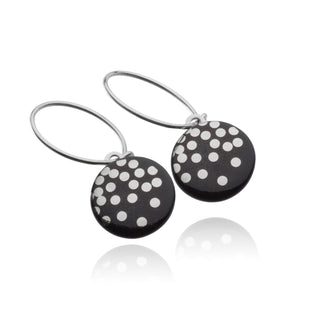 Boucles d'oreilles Silver Rain Argent &amp; Noir