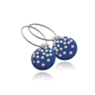 Boucles d'oreilles Silver Rain Argent &amp; Bleu