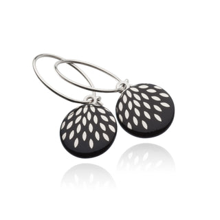 Boucles d'oreilles gouttes magiques argent &amp; noir