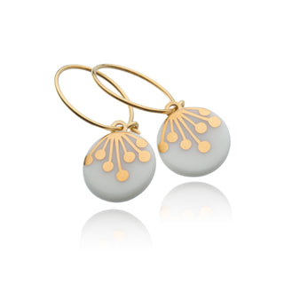 Earrings Umbel Gold &amp; White