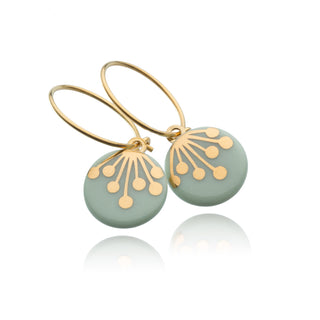 Earrings Umbel Gold &amp; Mint