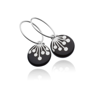 Boucles d'oreilles Dolde Argent &amp; Noir