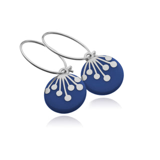 Boucles d'oreilles Dolde Argent &amp; Bleu