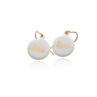 Ohrringe Love Gold & Weiß