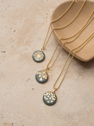 Collier Gold Rain Or &amp; Blanc