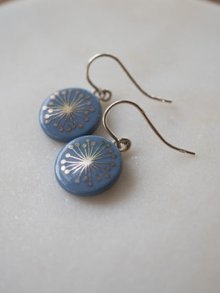 SALE Ohrrhänger Fiori hellblau & Silber Einzelstück (Nr18)
