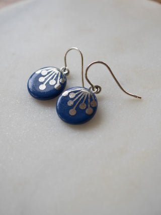 SALE Ohrrhänger Dolde Blau & Silber (Nr23)