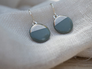 Boucles d'oreilles Sunrise Argent &amp; Blanc
