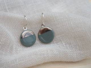 Boucles d'oreilles Sunrise Argent &amp; Blanc