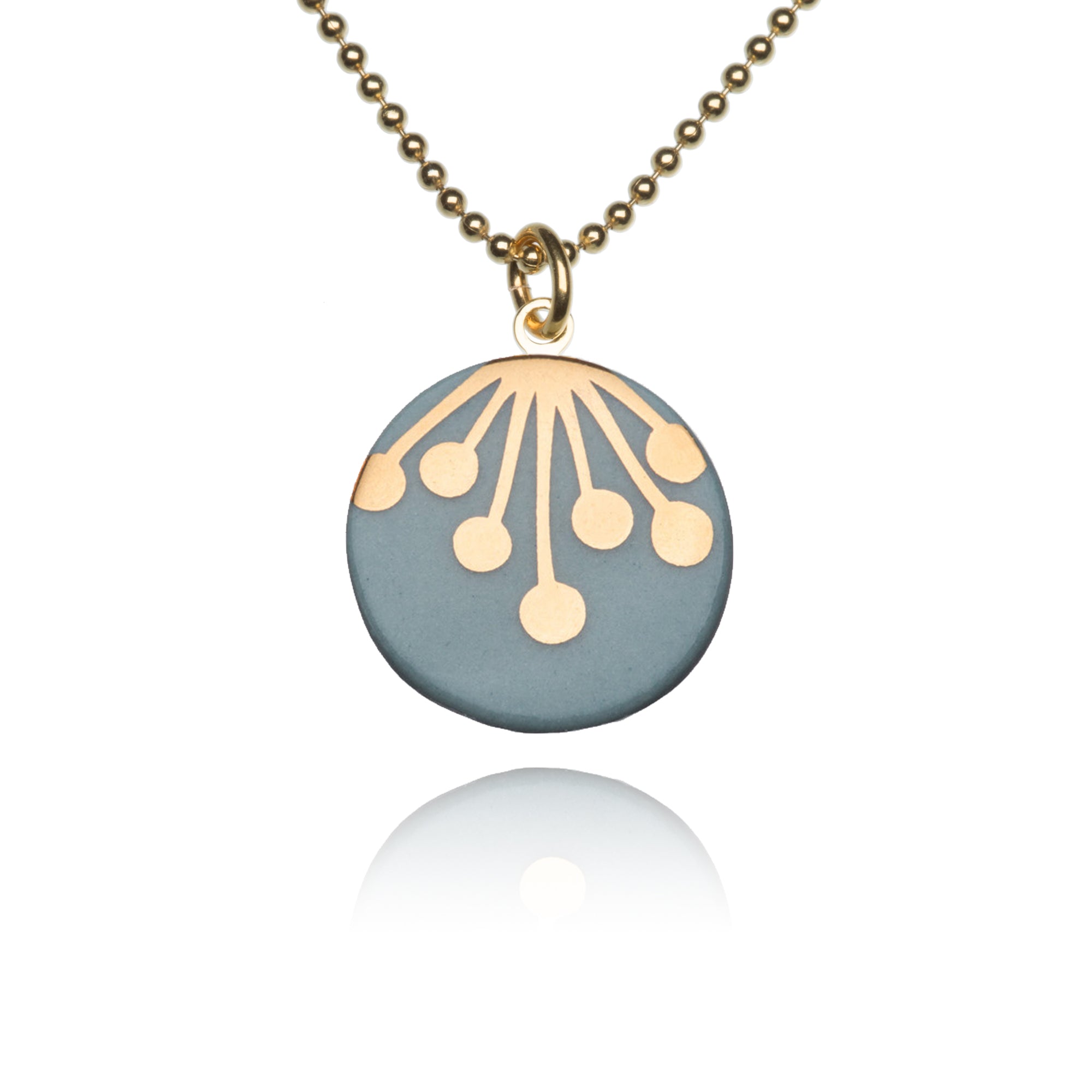 Collier Fiori Or & Turquoise
