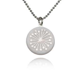 Collier Fiori Argent &amp; Blanc