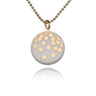 Collier Gold Rain Or &amp; Blanc