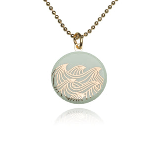 Necklace Ocean Gold &amp; Mint