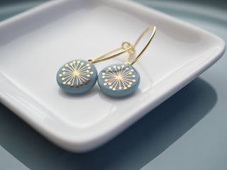 Earrings Fiori Gold &amp; Turquoise