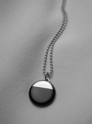 Collier Sunrise Argent &amp; Noir