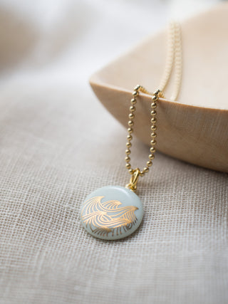 Necklace Ocean Gold &amp; Mint