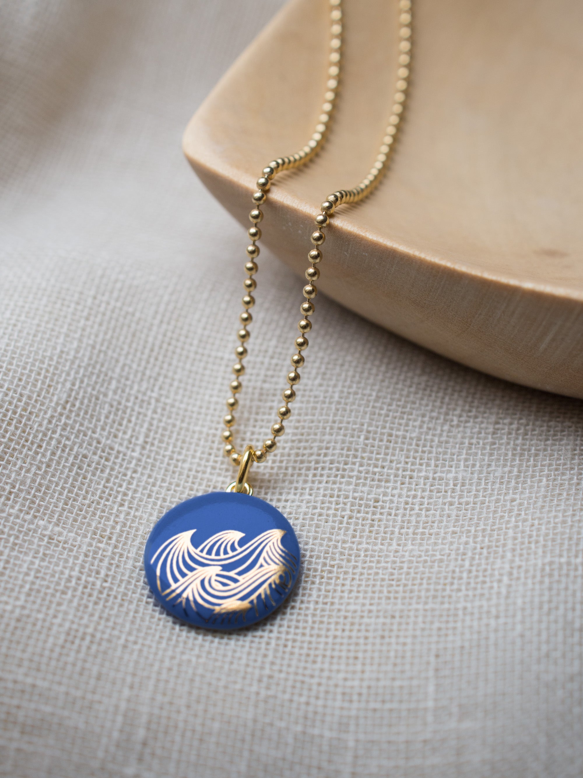 Collier Océan Or & Bleu