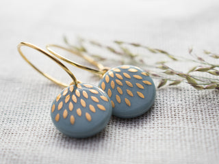 Earrings Magic Drops Gold &amp; Turquoise