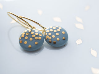 Boucles d'oreilles Gold Rain Or &amp; Turquoise