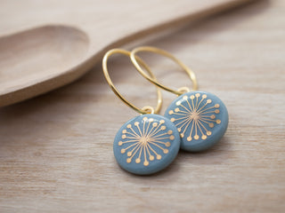 Boucles d'oreilles Fiori Or &amp; Turquoise