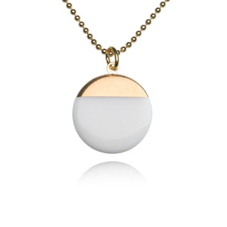 Collier Sunrise Doré &amp; Blanc