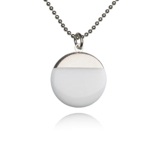 Collier Sunrise Argent &amp; Blanc