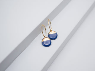 Boucles d'oreilles Sunrise Or &amp; Bleu