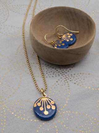 Kette Dolde Gold & Blau