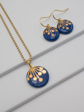 Kette Dolde Gold & Blau