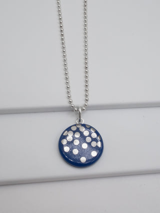 Collier Silver Rain Argent &amp; Bleu