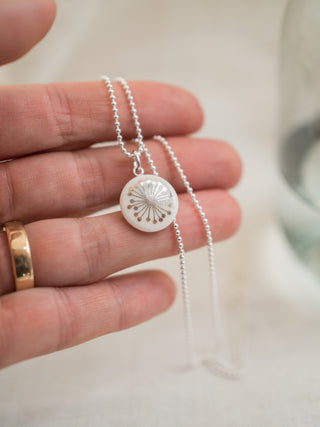 Collier Fiori Argent &amp; Blanc